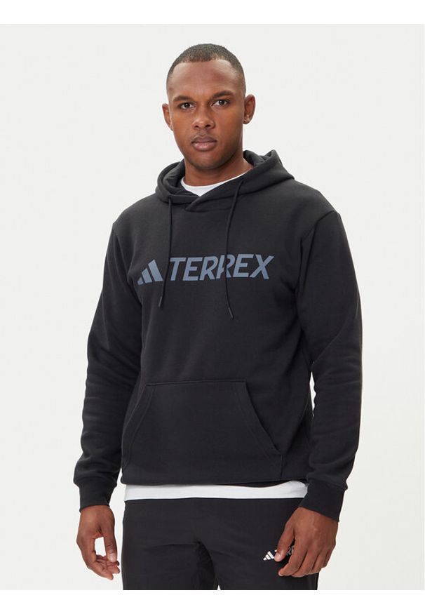 Adidas - adidas Bluza Terrex Multi Large Logo IZ3305 Czarny Regular Fit. Kolor: czarny. Materiał: bawełna