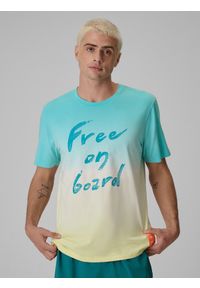 4f - 4F T-shirt regular z nadrukiem męski - multikolor XXL. Okazja: na co dzień, na spacer. Kolor: wielokolorowy. Materiał: dresówka, materiał, jeans. Wzór: nadruk. Styl: casual, klasyczny #1