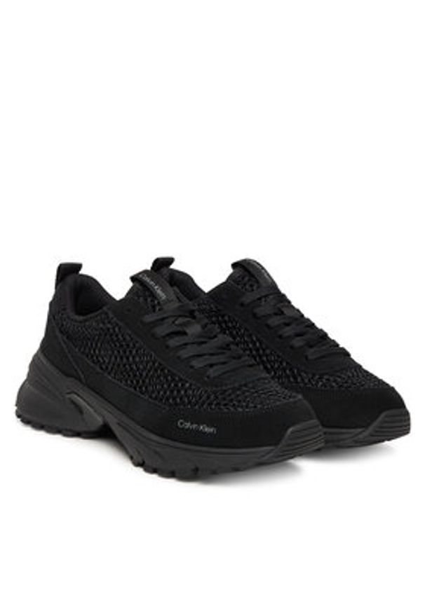 Calvin Klein Sneakersy Hike Runner Lace Up Techmix YW0YW02030 Czarny. Kolor: czarny. Materiał: skóra