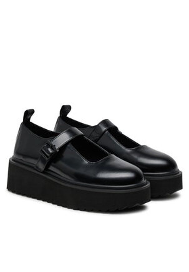 Love Moschino - LOVE MOSCHINO Loafersy JA10456I0LJD0000 Czarny. Kolor: czarny. Materiał: skóra