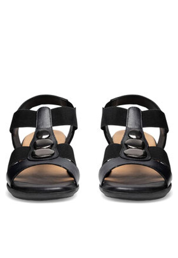 Go Soft Sandały WI16-956-08 Czarny. Kolor: czarny. Materiał: skóra