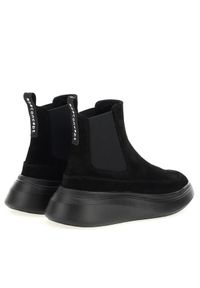 MOA Concept - MOA CONCEPT - Zamszowe botki z podeszwą oversized. Nosek buta: okrągły. Kolor: czarny. Materiał: zamsz. Szerokość cholewki: normalna #3
