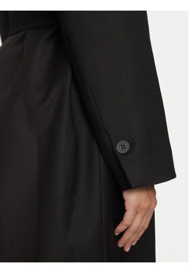 IVY & OAK - IVY OAK Płaszcz wełniany Colette IO111134 Czarny Oversize. Kolor: czarny. Materiał: wełna, syntetyk