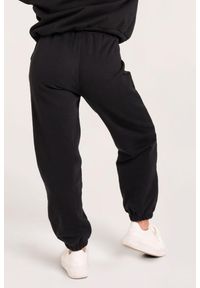 GYM GLAMOUR - Spodnie fitness damskie Gym Glamour dresowe. Kolor: czarny. Materiał: dresówka. Sport: fitness