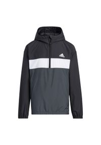Adidas - Bluza Woven Kids. Kolor: czarny. Materiał: materiał