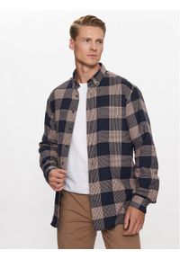 Lindbergh Koszula 30-203486 Granatowy Relaxed Fit. Kolor: niebieski. Materiał: bawełna