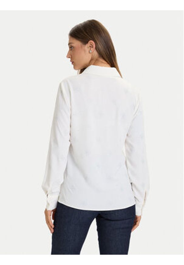 Guess Koszula W5BH80 W2982 Biały Regular Fit. Kolor: biały. Materiał: syntetyk