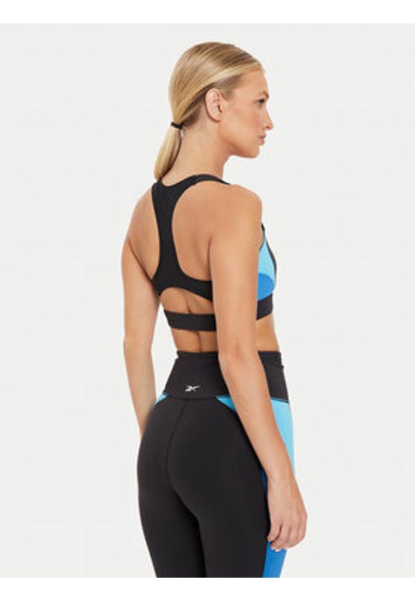 Reebok Biustonosz sportowy Lux Racer Bra 100075367 Czarny. Kolor: czarny. Materiał: syntetyk