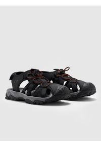 4F JUNIOR - Sandały chłopięce. Zapięcie: rzepy. Kolor: czarny. Materiał: syntetyk, materiał, guma