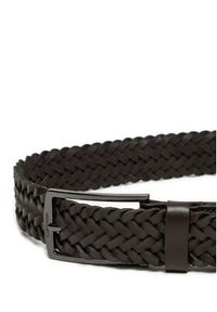 Calvin Klein Pasek Męski Ck Casual Elongated Braided 35mm K50K512655 Brązowy. Kolor: brązowy. Materiał: skóra. Styl: casual