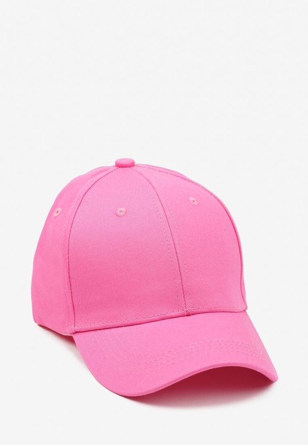 Born2be - Różowa Bawełniana Czapka z Daszkiem z Regulowanym Zapięciem Tilzeri. Kolor: różowy. Materiał: bawełna. Styl: casual