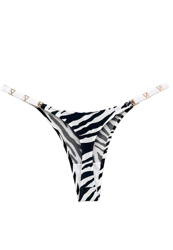 Intica - Stringi z ozdobną gumką na specjalne okazje Delcie. Kolor: wielokolorowy. Materiał: materiał, skóra. Długość: długie