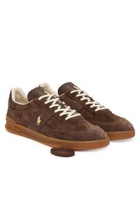 Polo Ralph Lauren Sneakersy 809973707001 Brązowy. Kolor: brązowy. Materiał: zamsz, skóra #4