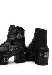 NEW ROCK Botki M-TM004-C3 Czarny. Kolor: czarny. Materiał: skóra. Styl: rockowy #5