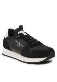 Calvin Klein Jeans Sneakersy Retro Runner Laceup Refl YM0YM00742 Czarny. Kolor: czarny. Materiał: materiał #3