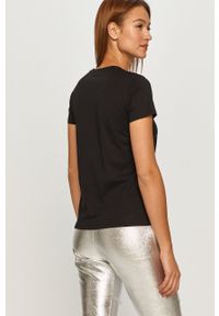 Karl Lagerfeld - T-shirt 210W1724. Okazja: na co dzień. Kolor: czarny. Materiał: dzianina. Wzór: nadruk. Styl: casual #5