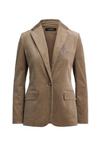 Lauren Ralph Lauren - LAUREN RALPH LAUREN Marynarka 200956574003 Beżowy Regular Fit. Kolor: beżowy. Materiał: bawełna #3