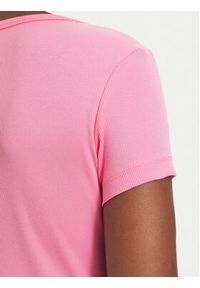 Tommy Jeans T-Shirt Essential DW0DW17385 Różowy jasny Slim Fit. Kolor: różowy. Materiał: bawełna #5