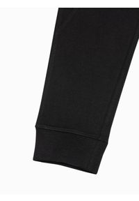 Ombre Clothing - Spodnie męskie dresowe joggery P952 - czarne - M. Kolor: czarny. Materiał: dresówka #5