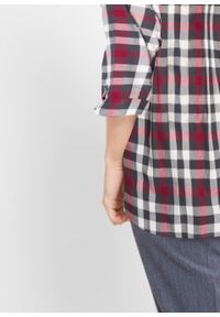 Tunika bluzkowa, długi rękaw bonprix bordowy w kratę. Kolor: czerwony. Długość rękawa: długi rękaw. Długość: długie #7