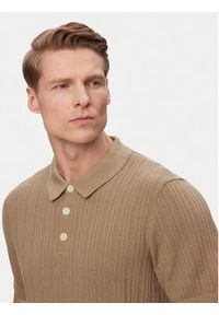 JOOP! Jeans Polo Colinor 30101603 Beżowy Regular Fit. Typ kołnierza: polo. Kolor: beżowy. Materiał: bawełna #3