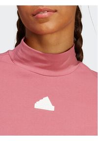 Adidas - adidas Bluzka Future Icons 3-Stripes Mock Neck Top IB8525 Różowy Slim Fit. Kolor: różowy. Materiał: bawełna #5