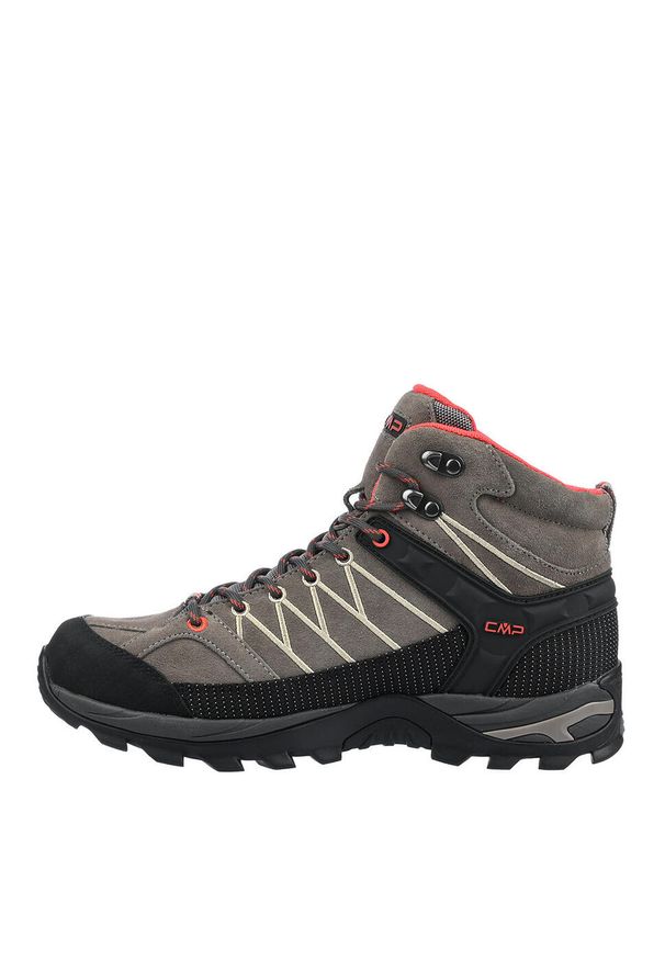 CAMPAGNOLO - Buty sportowe męskie trekkingowe CMP Rigel wodoodporne. Kolor: czarny, wielokolorowy, beżowy. Materiał: skóra. Szerokość cholewki: normalna. Styl: sportowy. Sport: turystyka piesza