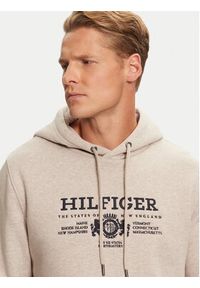 TOMMY HILFIGER - Tommy Hilfiger Bluza MW0MW35527 Beżowy Regular Fit. Kolor: beżowy. Materiał: bawełna #4