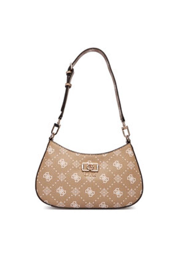 Guess Torebka Emelie Logo HWGP99 28180 Beżowy. Kolor: beżowy. Materiał: skórzane