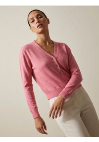 Sinsay - Klasyczny kardigan zapinany na guziki - różowy. Kolor: różowy. Styl: klasyczny