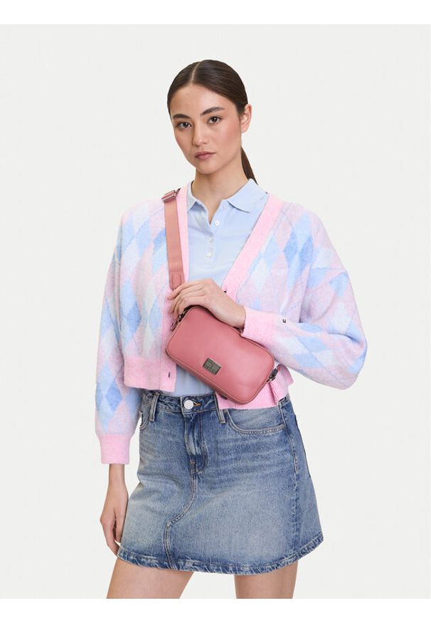 Tommy Jeans Torebka Tjw American Cool Camera Bag AW0AW17570 Różowy. Kolor: różowy. Materiał: skórzane