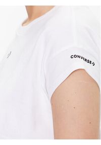 Converse T-Shirt Star Chevron Twist 10024546-A02 Biały Cropped Fit. Kolor: biały. Materiał: bawełna