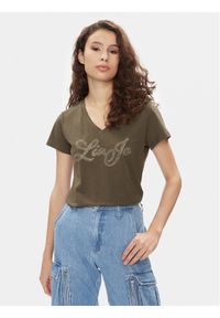 Liu Jo T-Shirt MA4337 JS923 Khaki Regular Fit. Kolor: brązowy. Materiał: bawełna