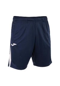 Joma Championship VII Szorty Męskie Navy-White XS. Kolor: biały, niebieski, wielokolorowy. Wzór: kolorowy. Sport: piłka nożna