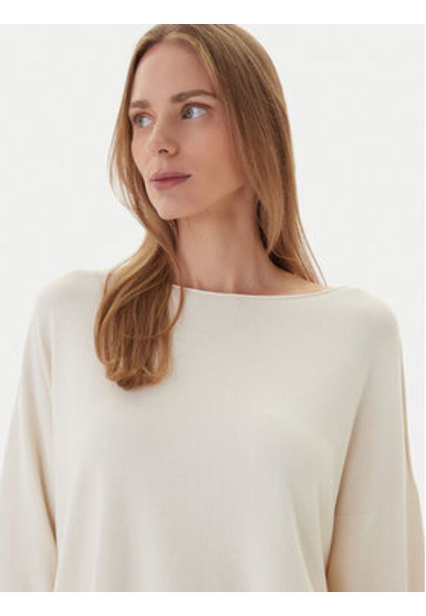 Kontatto Sweter 3M0801C Écru Regular Fit. Materiał: wiskoza