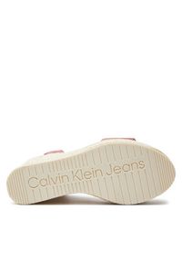 Calvin Klein Jeans Espadryle Wedge Sandal Su Mg Btw YW0YW01026 Różowy. Kolor: różowy. Materiał: skóra #4