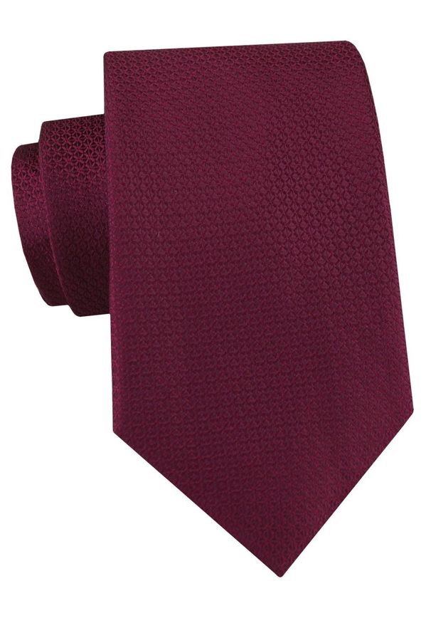 Męski Krawat Alties - Kolor Bordowy z Drobną Fakturą Materiału. Kolor: czerwony. Materiał: materiał. Styl: wizytowy, elegancki
