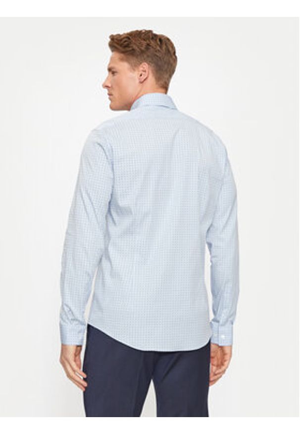Calvin Klein Koszula K10K113163 Niebieski Slim Fit. Kolor: niebieski. Materiał: bawełna
