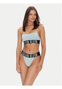 Calvin Klein Underwear Stringi 000QF7638E Niebieski. Kolor: niebieski. Materiał: syntetyk