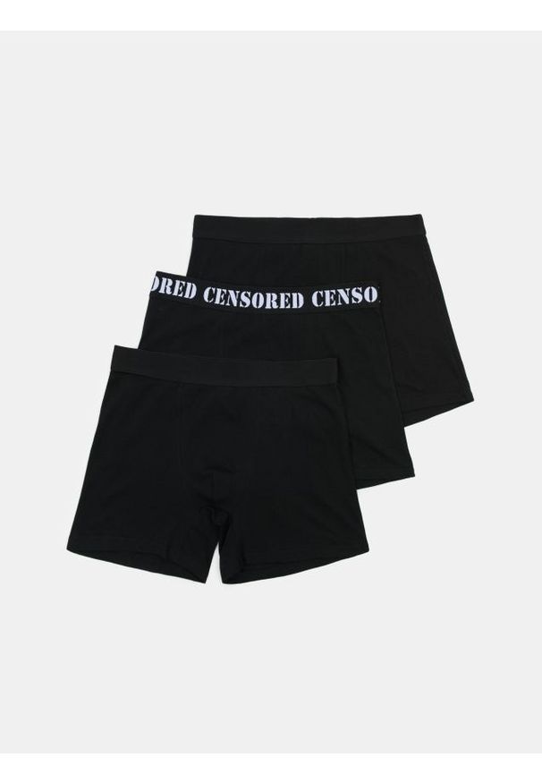Sinsay - Bawełniane bokserki Long 3 pack - czarny. Kolor: czarny. Materiał: bawełna