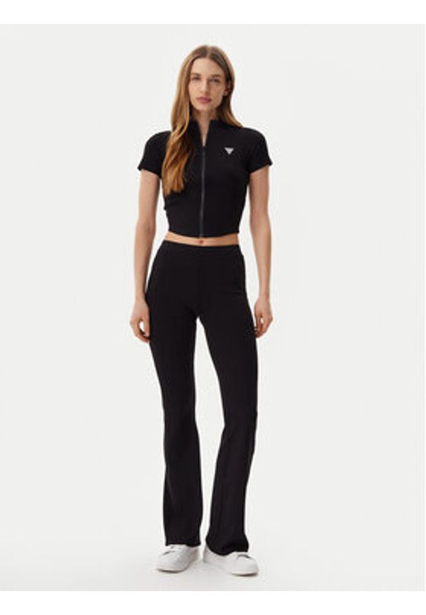 Guess Bluzka V5GP25 KCRS2 Czarny Regular Fit. Kolor: czarny. Materiał: wiskoza