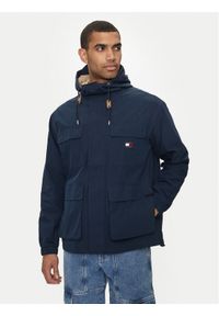 Tommy Jeans Parka Utility DM0DM18905 Granatowy Regular Fit. Kolor: niebieski. Materiał: bawełna, syntetyk