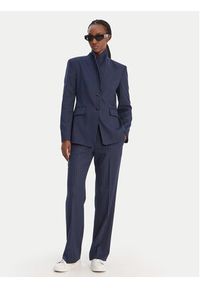 Hugo - HUGO Spodnie materiałowe Hilando 50554458 Granatowy Slim Fit. Kolor: niebieski. Materiał: syntetyk, wiskoza #5
