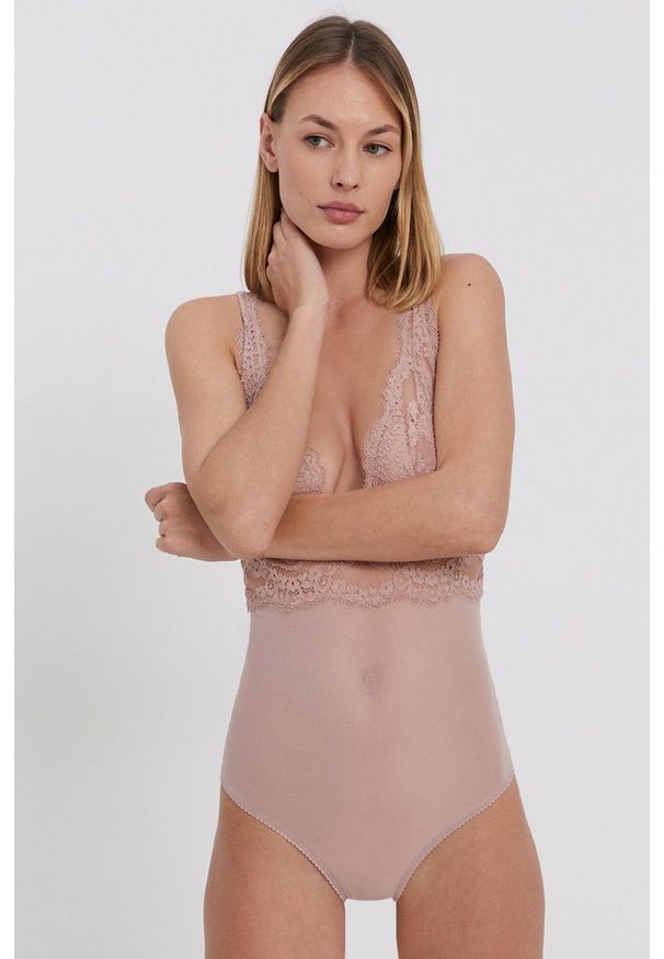 Liu Jo Body kolor różowy koronkowe. Kolor: różowy. Materiał: koronka