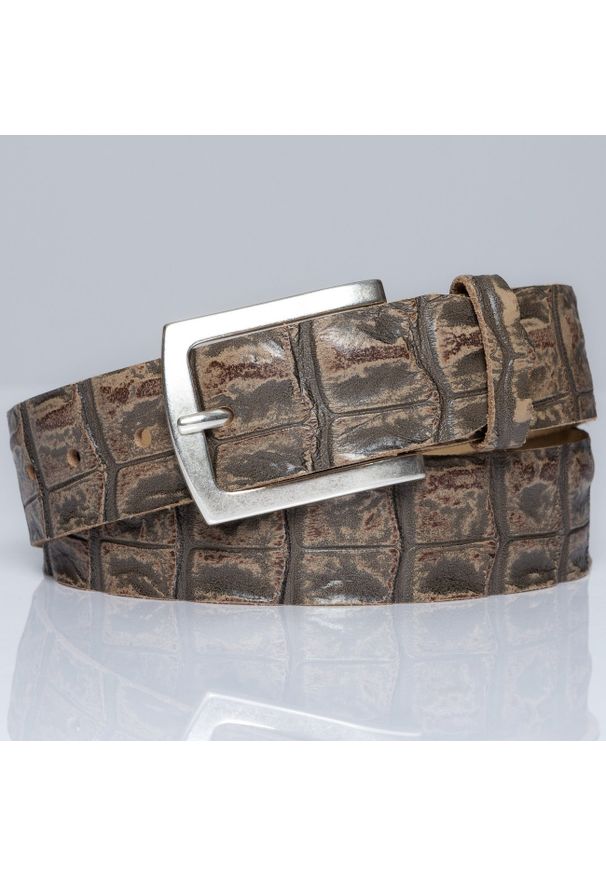 Mustang - MUSTANG PASEK SKÓRZANY 40mm Qual. 6271 SOPO-MUS092. Materiał: skóra. Wzór: nadruk, paski. Styl: klasyczny