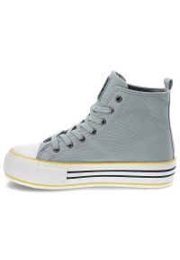 Big-Star - Niebieskie Trampki Big Star Damskie Stylowe Buty. Okazja: na co dzień, do pracy, na spacer. Kolor: niebieski. Materiał: materiał. Szerokość cholewki: normalna. Sezon: wiosna. Styl: elegancki #5