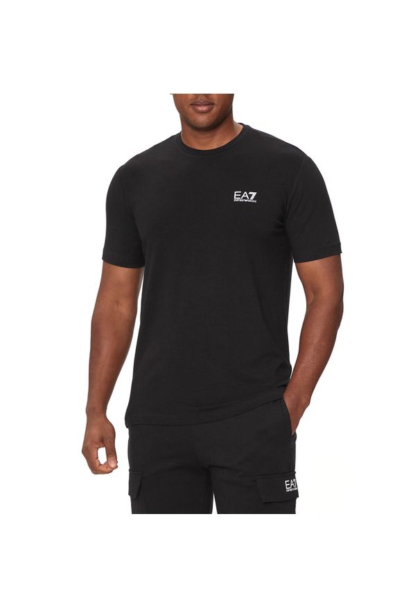 EA7 - T-Shirt Core Identity Rozmiar S Czarny - 8NPT26PJVQZ-1200. Kolor: czarny. Materiał: bawełna, elastan. Sport: fitness