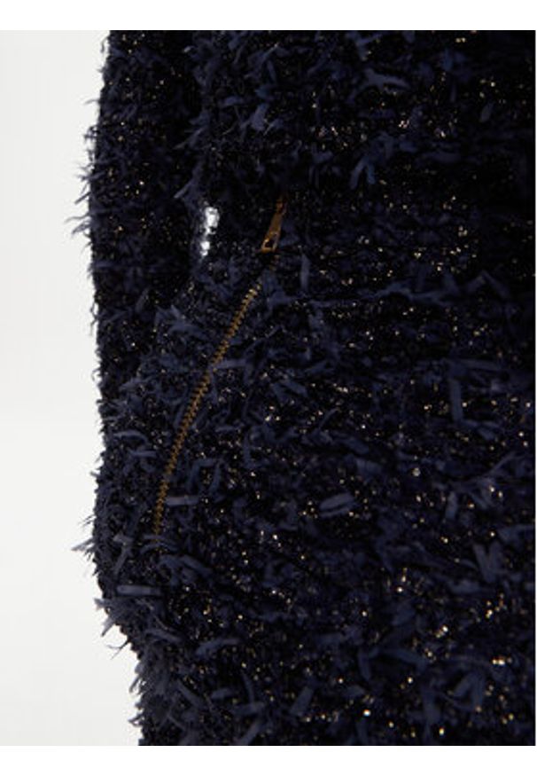 Balmain Spódnica mini DF0LB015KH74 Granatowy Regular Fit. Kolor: niebieski. Materiał: syntetyk