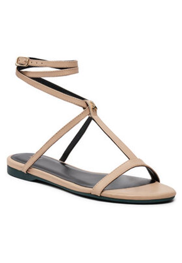 Patrizia Pepe Sandały 2X0017/L048-B743 Beżowy. Kolor: beżowy. Materiał: skóra