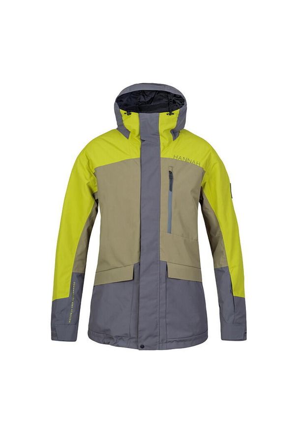 Kurtka męska narciarska Hannah Garow FD burnt olive/citronelle. Kolor: zielony, szary, wielokolorowy. Sport: narciarstwo